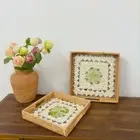 Colorful Weaving Fruit Basket Creative Bread Baskets Tray Living Room