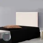 Linen Fabric Single Bed Headboard Bedhead Bedroom Furniture - Beige