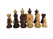 Zagreb - Anjan Wood Chess Pieces - 4 Queen, 3X Weight Tournament Size