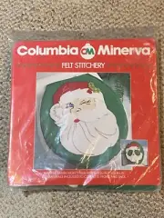 Columbia Minerva Bashful Santa Toilet Seat Lid Cover Felt Stitchery Applique Kit