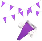 TSMD Solid Purple Pennant Banners Flags String DIY Bunting Flags,Party Decorations for Grand Opening,Kids Birthday,Party Events Celebration