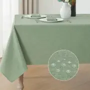 Rectangle Tablecloth Linen Textured Waterproof & Stain Resistant Table Cloth Wri