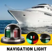 2-IN-1 Marine Boat Yacht Pontoon Stainless Steel LED Bow Navigation Lights 12V