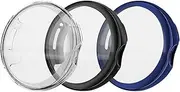 [LEIXIUER] 3-Pack Soft TPU Protective Case for Google Pixel Watch, Rugged Overall Bumper Case with HD Screen Protector Scratch Resistant Cover Watch Accessories for Pixel Smartwatch, Set B