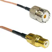 12in RG316 SO239 UHF Female to RCA FEMALE RF Cable