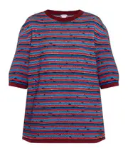 Bottega Veneta Striped Pattern Crewneck T-Shirt S,M Multicolor