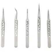 5 Pcs Precision Tweezers Soldering for Jewelry Making Electronics Crafts