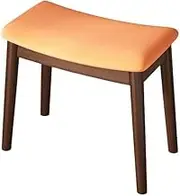 Solid Wood Makeup Chair for Girls Minimalist Dressing Stool for Bedroom