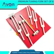 6 Tuning Fork Set Medical Surgical Chiropractic Physical Diagnostic Instruments