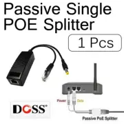 1Pcs PASSIVE SINGLE POE SPLITTER DATA AND POWER DC12V 1.25A MAX