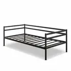 Zinus Premium Black Metal Frame Single Daybed Sofa Day Bed Steel Slat Support