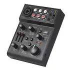 5-Channel Compact Audio Mixer Sound Mixing Console USB Audio Interface W6Z3