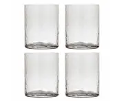 4pc Ladelle Flynn Glass Tumbler Water/Juice Cup Drinkware 10cm Charcoal