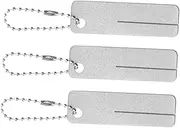 Totority 3pcs Fishing Hook Sharpener Tools Compact Keychain Hook Files for Quick Sharpening Construction for Saltwater Freshwater Fishing Efficient Multi Functional Design for Outdoor