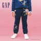 【GAP】男幼童裝 Gap x 佩佩豬聯名 Logo印花刷毛束口鬆緊褲 碳素軟磨系列-藍色(847197)