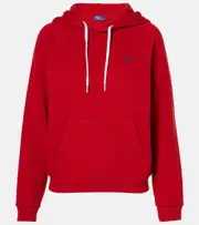 [Polo Ralph Lauren] Polo Ralph Lauren Cotton-blend fleece hoodie AU 18 red