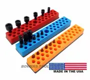 Mechanics Time Saver 3pc 1/4in Magnetic Hex Bit Holder Organizer Set Metric SAE