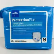 Medline Protection Plus Disposable Underwear Medium 20 Count Super Performance