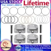 4x Piston & Rings Kit 23041-2B600 for Hyundai Accent Veloster Kia Rio Soul 1.6L