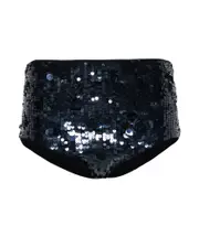 sequinned shorts S Black