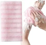 Body Scrubber Exfoliator | Bath Body Scrubber Wash Cloth,Striped Design Cleaning Tool for Home, Dormitory, Travel, Business Trip