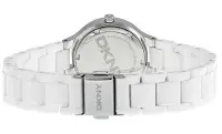 在飛比找Yahoo!奇摩拍賣優惠-【熱賣精選】替換錶帶 現貨DKNY手錶簡約時尚鑲鉆白色陶瓷錶
