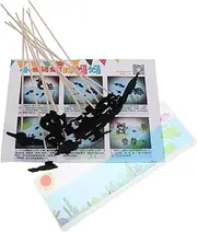 Abaodam 1 Set DIY Shadow Puppet Theater Kit for Creative Stage Props for Interactive Learning Multi Function Puppets for Kindergarten Performance and Storytelling Activities Black