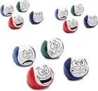 BLUE PANDA Kick Sack & Bean Bag Juggling Balls with 4 Funny Face Designs for Jug