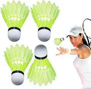 LED Shuttlecock, Glowing Shuttlecock Set, Beginner Practice Badminton Ball Set of 4 for Outdoor Backyard Park School Day and Night