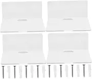 STOBAZA 4pcs Wall Shelf for Security Cameras Floating Acrylic Monitor Holder Rack for Childrens Bedroom Living and Office