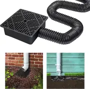 Rain Gutter Downspout Extensions Flexible-No Dig Deep Needed French Drain Kit-Do