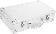 HOMSFOU Ergonomic Handle Aluminum Medicine Box Portable First Aid Case Multi-purpose Tool Storage Large Capacity for Home Travel