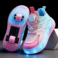 在飛比找蝦皮商城精選優惠-LED 防水發光 運動鞋 充電爆走鞋 滾輪鞋庫洛米女鞋子20