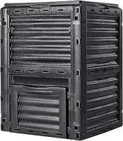 VEVOR Garden Compost Bin 80 Gallon, BPA Free Composter, Large Capacity Outdoor Composting Bin with Top Lid and Bottom Door, Easy Assembling, Lightweight, Fast Creation of Fertile Soil