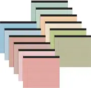 Lincia 11" x 9.5" Legal Pads College Ruled Notepad Landscape Notebook Horizontal Lined Notebook 80 Gsm Assorted Colors Paper Pastel Writing Pads for School Office, 40 Sheet (Pastel Colors,12 Pcs)