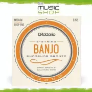 D'Addario 10-23 Medium Phosphor Bronze 5 String Banjo Strings - EJ55