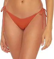 [BECCA] Women's Pucker Up Tie Side Bikini Bottom, Cheeky Coverage, Swimwear Separates