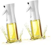 Oil Spray Bottle, 2PCS 200ml Olive Oil Sprayer Mister for Cooking Refillable Food Grade Sprayer Bottles for Air Fryer, Salad, Baking, Grilling