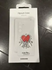 Genuine / Official Samsung Galaxy S24 Ultra Flipsuit Case - Keith Haring - White