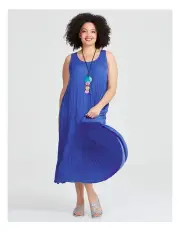 [Taking Shape] Pleated Enya Dress in Blue