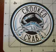 CROOKED CRAB BREWING Maryland furious george STICKER DECAL craft beer brewery