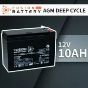 12V 10AH Fusion AGM Deep Cycle AGM Alarm, UPS, Spot Light Battery