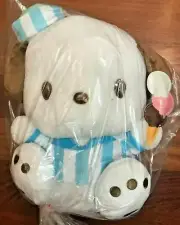 NWT Pochacco 13" Ice Cream Cone Shop Beagle Dog Stuffed Blue Plush Toreba Sanrio