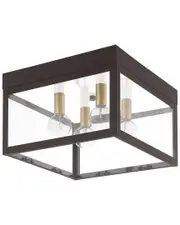 Livex Lighting 4-Light Bronze Outdoor Ceiling Mount