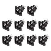 10Pcs 3-Pin XLR Female Jack Panel Mount Microphone Converter ABS + Copper