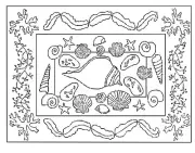 New Rug Hooking Pattern "SEASHORE" on natural hairless linen