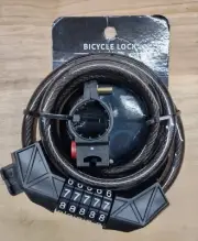Bicycle Lock. 5 Digit Combination Password. Bicycle Cable. Black Chain Lock