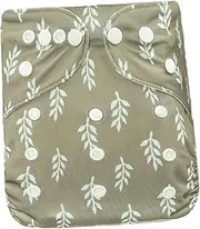 Eigell Baby Cloth Pocket Diaper Newborn Diaper Leakproof Snap Button Elastic Washable Diaper Cover for 12-36 Months Newborns Kids, green leaf