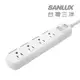 SANLUX台灣三洋防塵蓋轉接延長電源線 3孔4座1切1.8M(SYPW-W341DA)