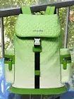 Michael Kors Cooper Men Pocket Backpack Single Speed Clip Buckle Jungle Green